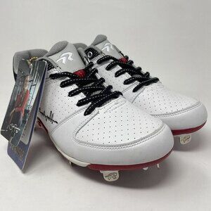 Ringor Flite‎ Spike Softball Cleats Womens 8 White Soundwaves Shoes
